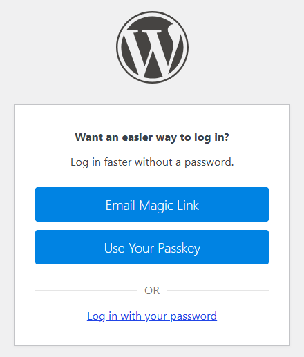 Dieses Bild zeigt die Ansicht WordPress-Anmeldeseite